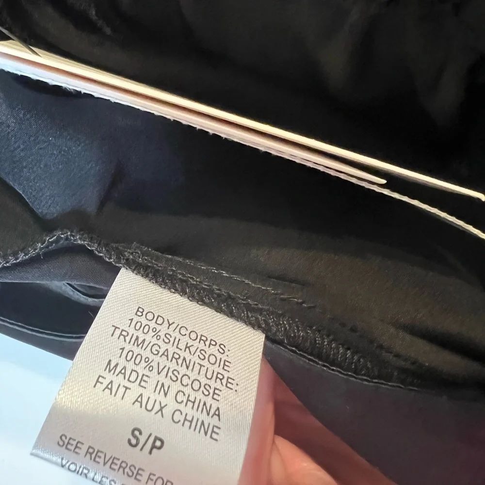 NWT Cami NYC black silk fringe pants size small 2/4 - Picture 14 of 15